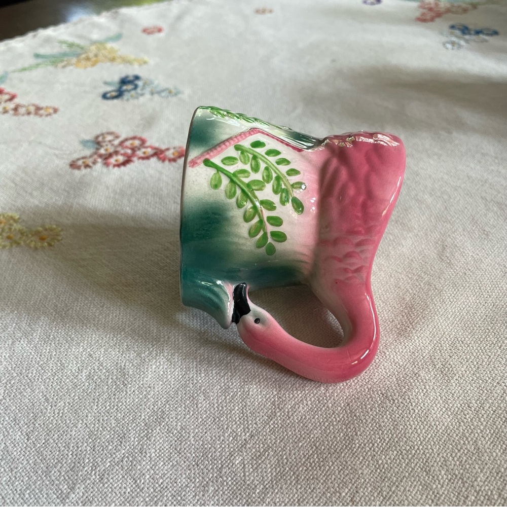 Vintage Sarsaparilla Deco Design 1982 Pink Flamingo Creamer. 3"Tall x 4" Wide - Picture 8 of 14